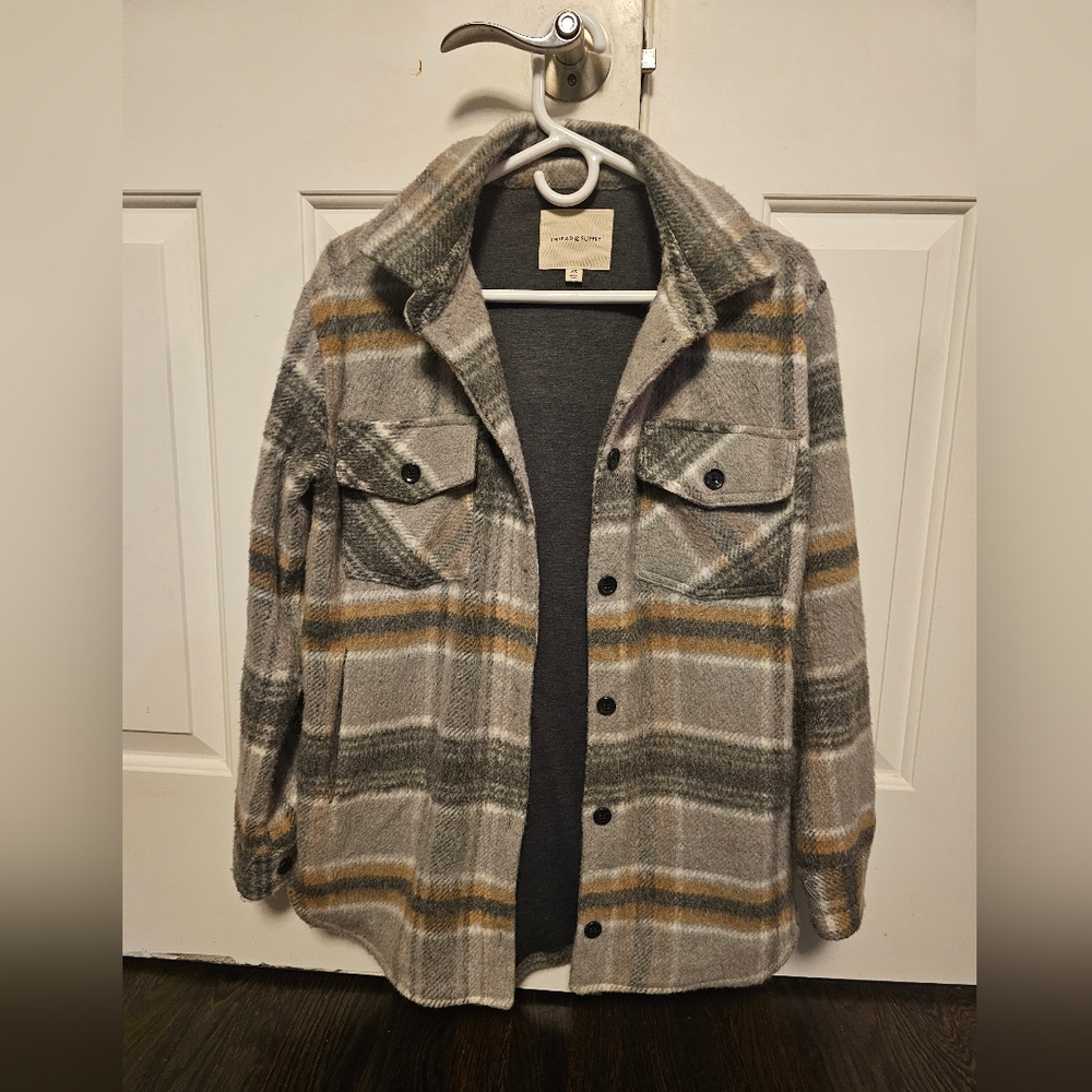 Thread And Supply Plaid Shirt Jacket